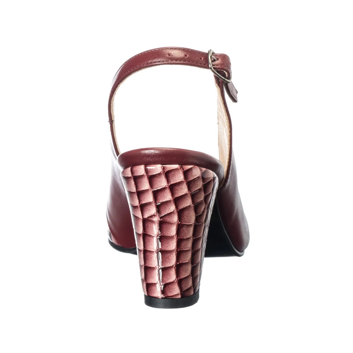 Catinca Shoes R9 BOC sandale dama piele bordo croco