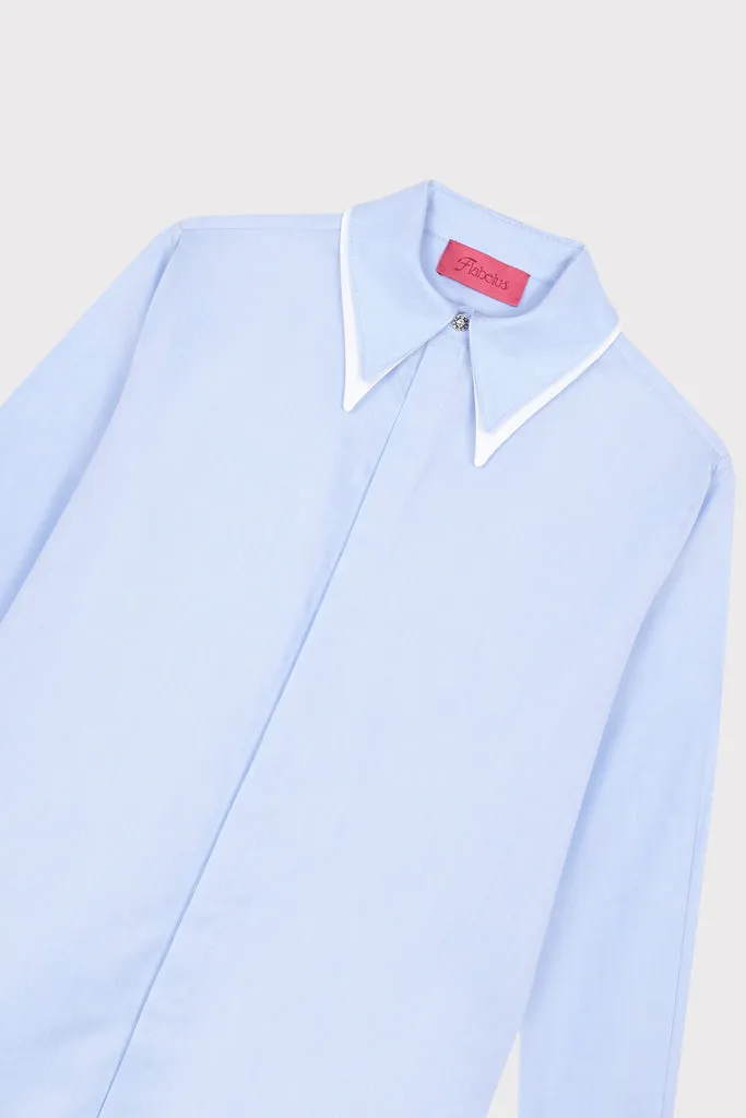 Flagelus Munchkin Sky Shirt camasa bumbac albastra