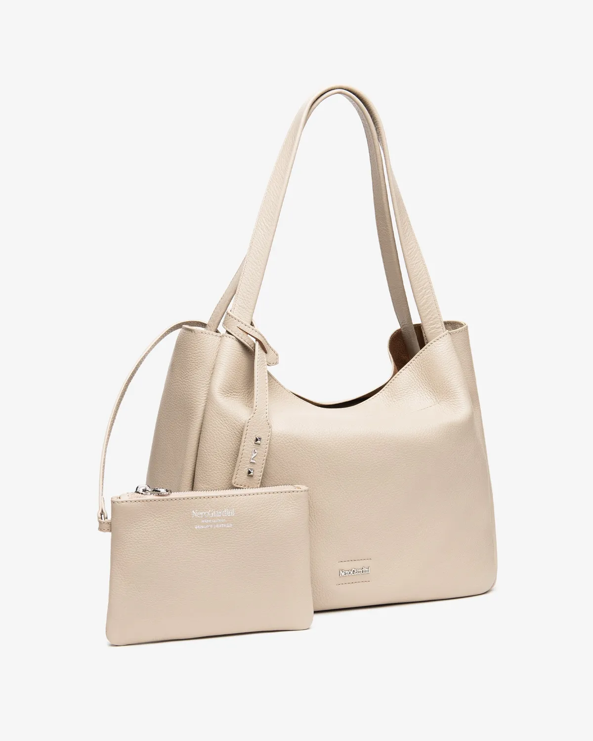 NeroGiardini geanta hobo dama piele maro