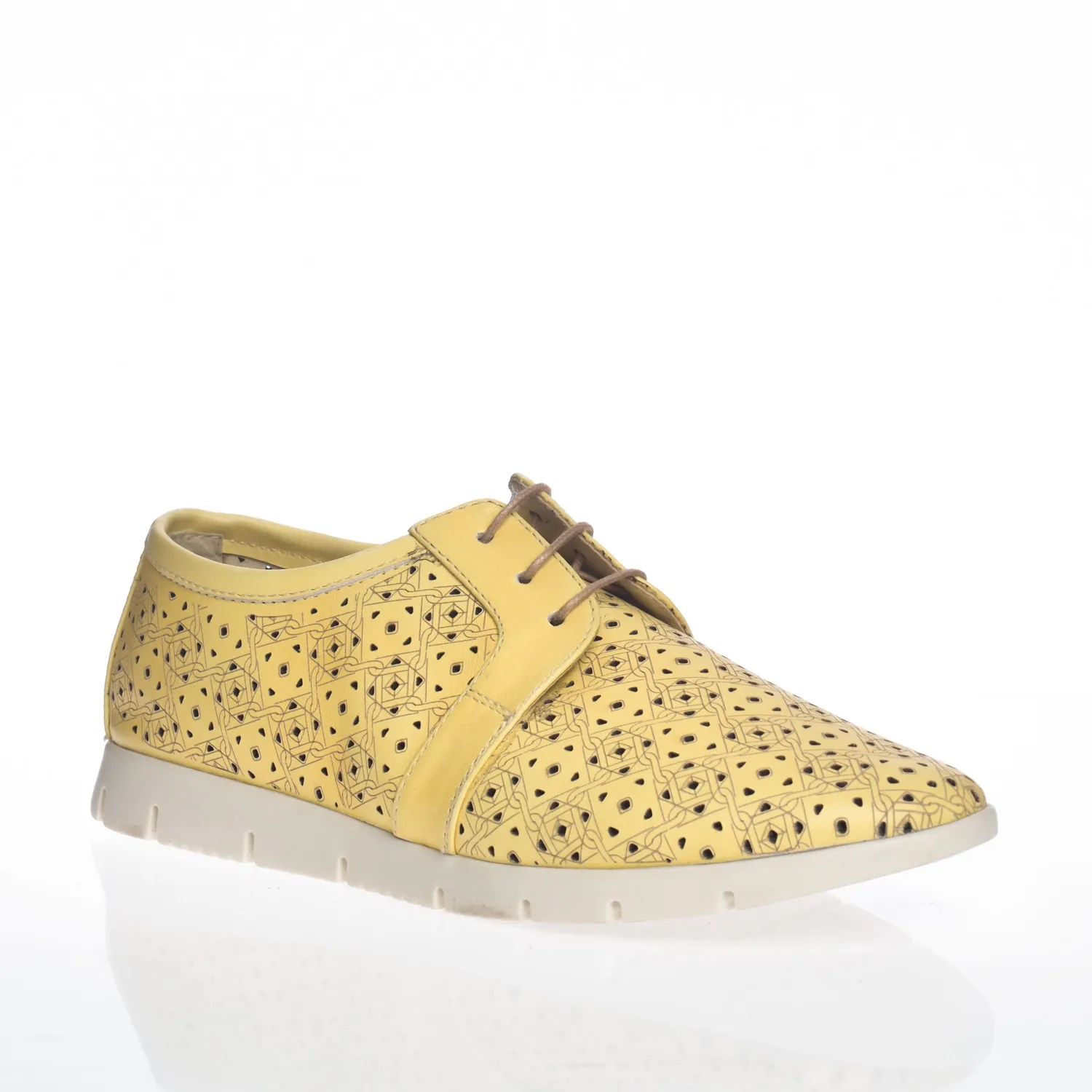Catinca Shoes D7 G pantofi dama piele galben