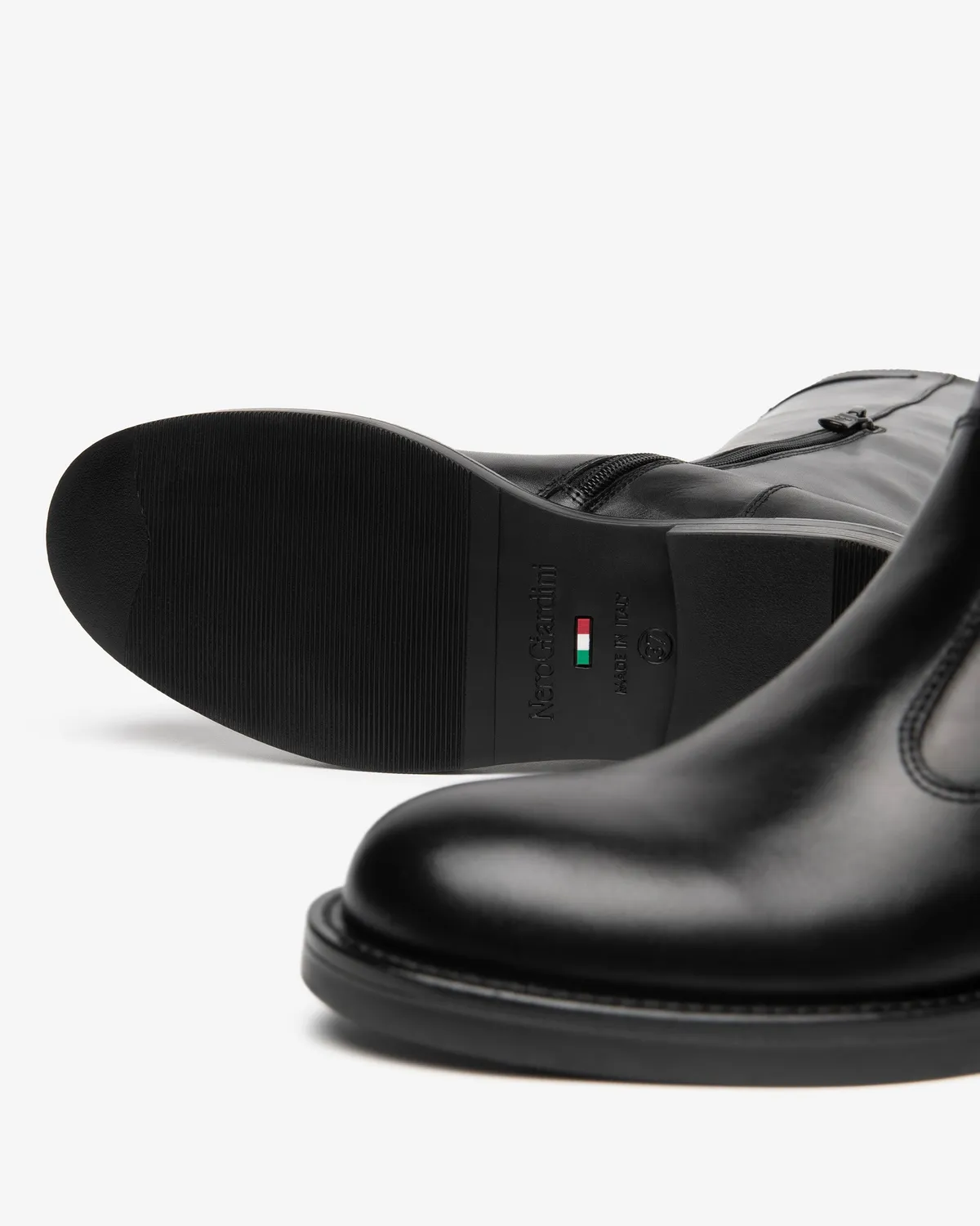 NeroGiardini cizme dama piele toc 30 mm catarama
