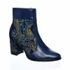 Catinca Shoes GX32 BSB ghete dama piele naturala albastru