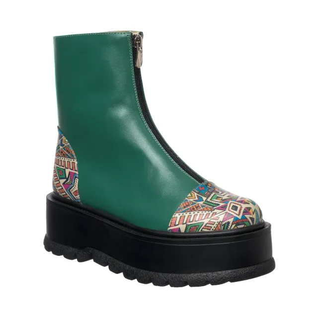 Catinca Shoes BC25 VBT bocanci dama piele verde