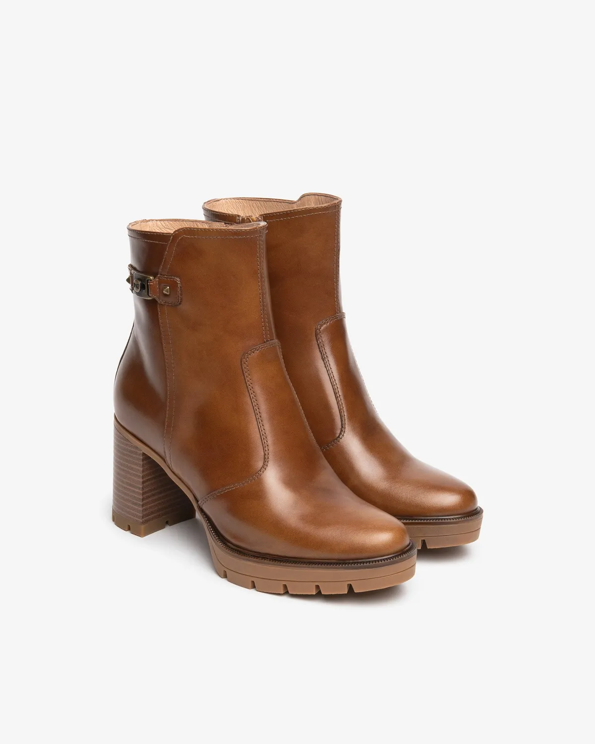 NeroGiardini botine piele dama cu toc 8 cm