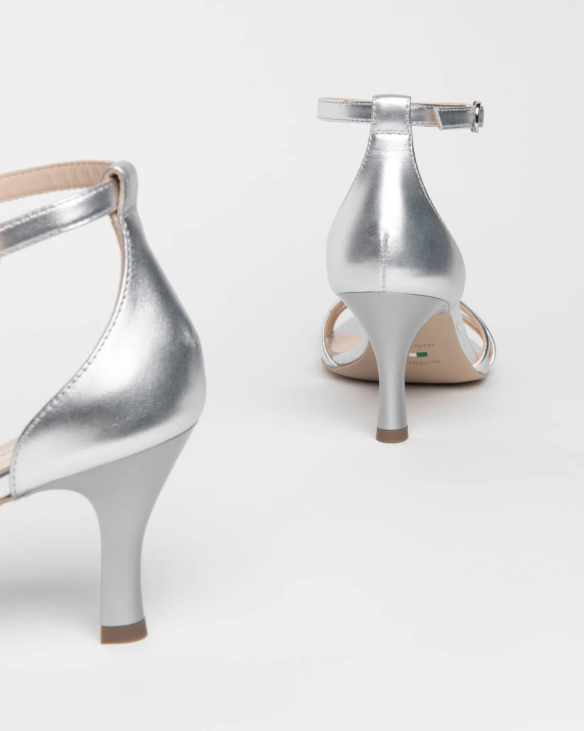 NeroGiardini sandale piele dama cu toc 7,5 cm