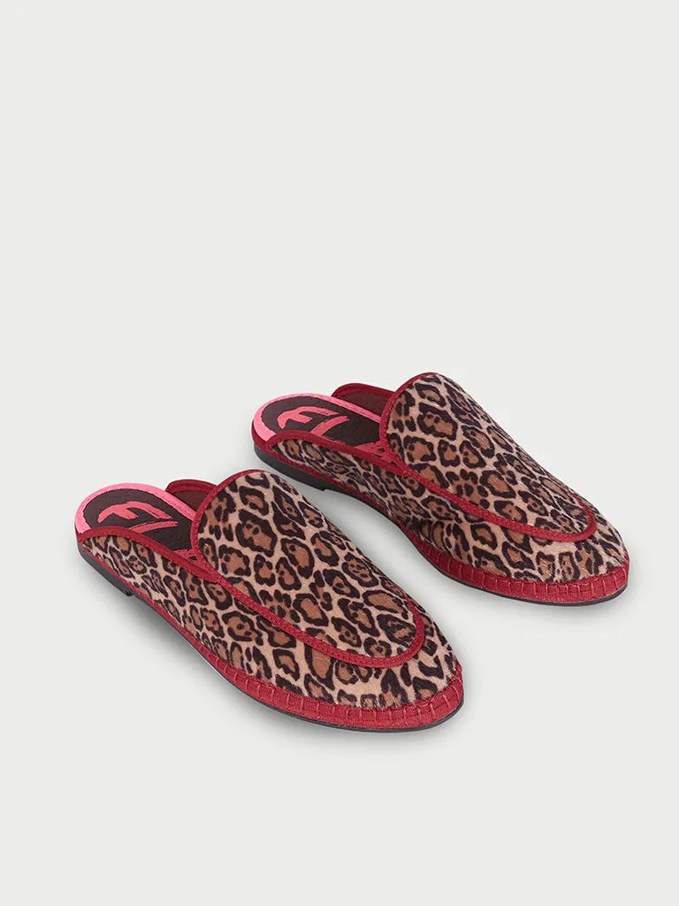 Flagelus Bruna Leopard Garnet pantofi dama leopard grenat