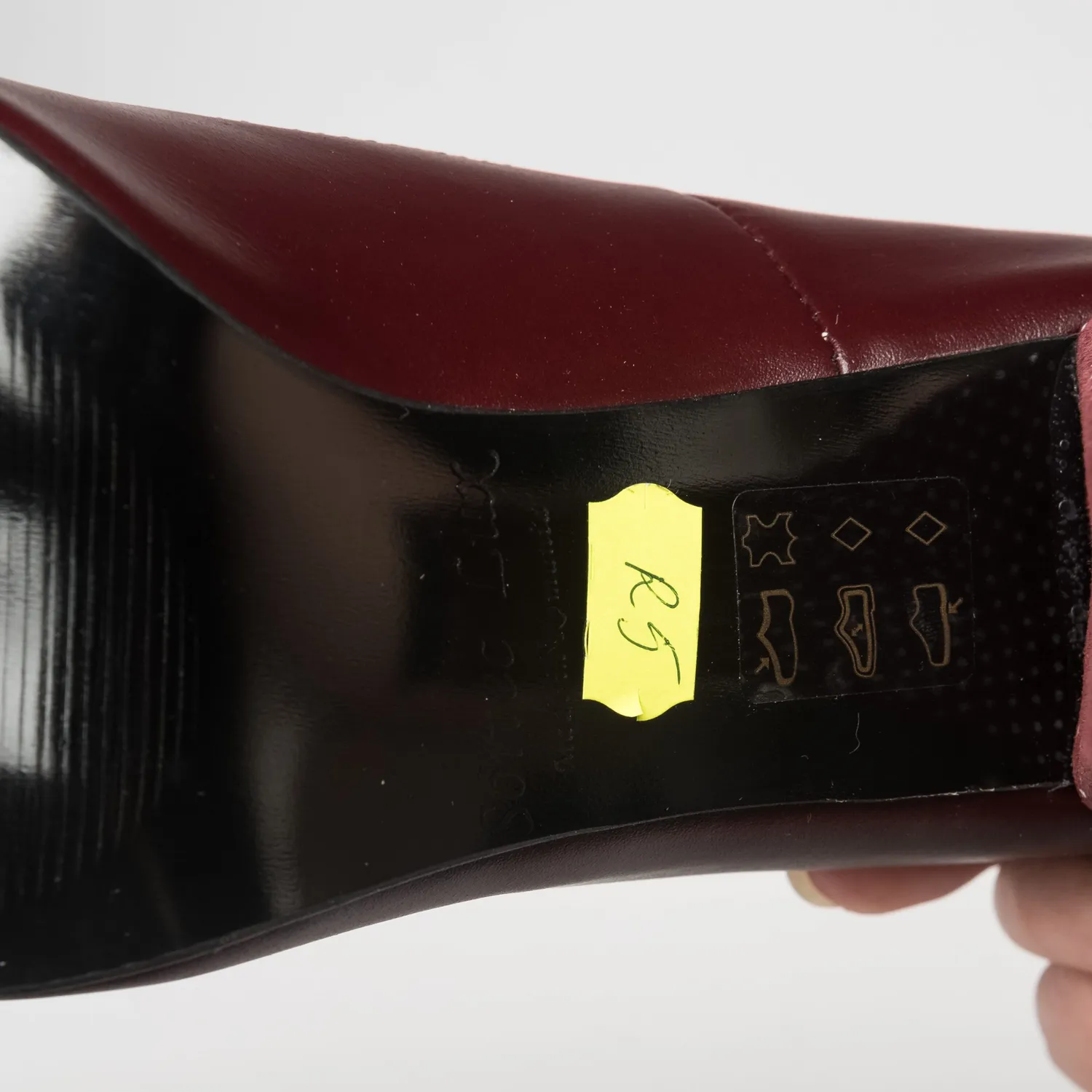 Catinca Shoes R5 BB pantofi damă piele naturală bordo buline