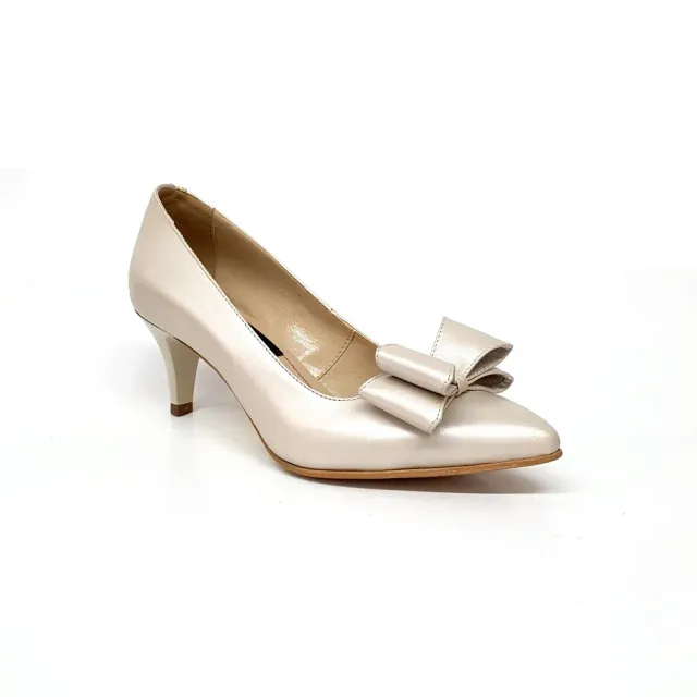 Catinca Shoes A20 BS pantofi dama bej sidef piele naturala