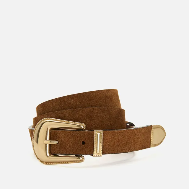 Cecilia Bringheli Clint Tobacco Suede curea piele maro