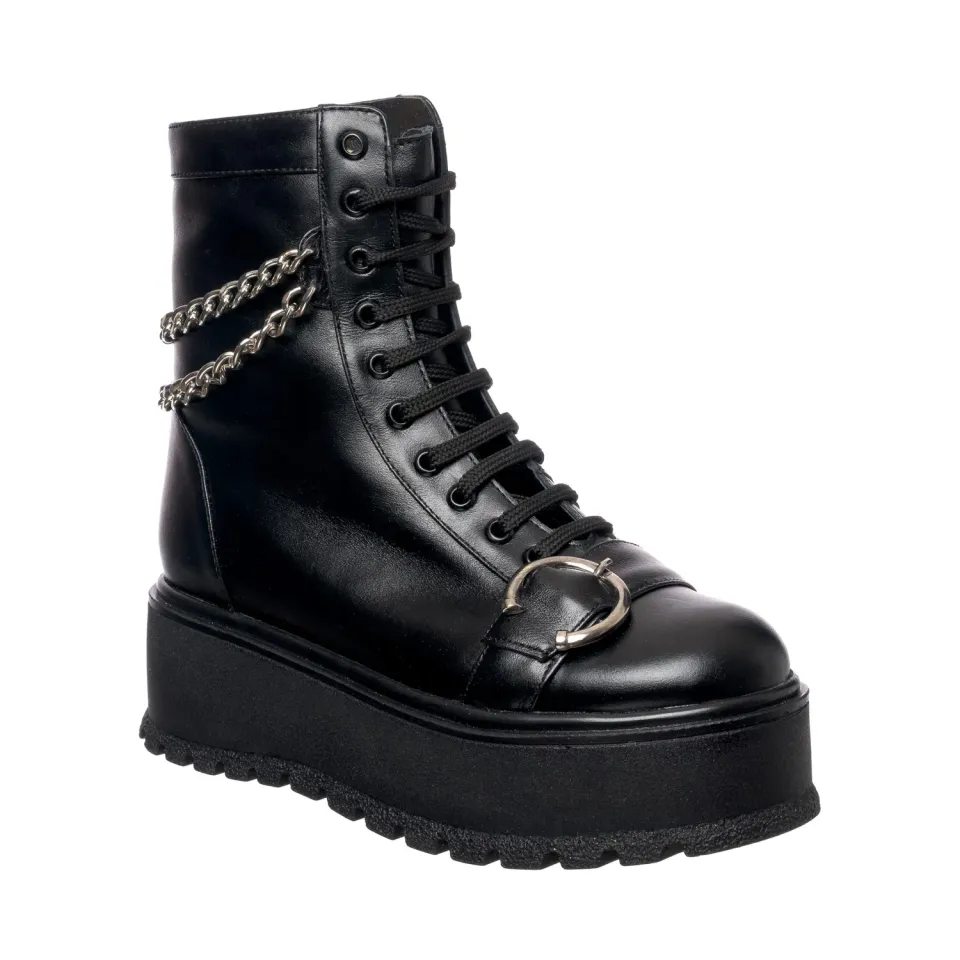 Catinca Shoes BC34 NB bocanci piele negru box
