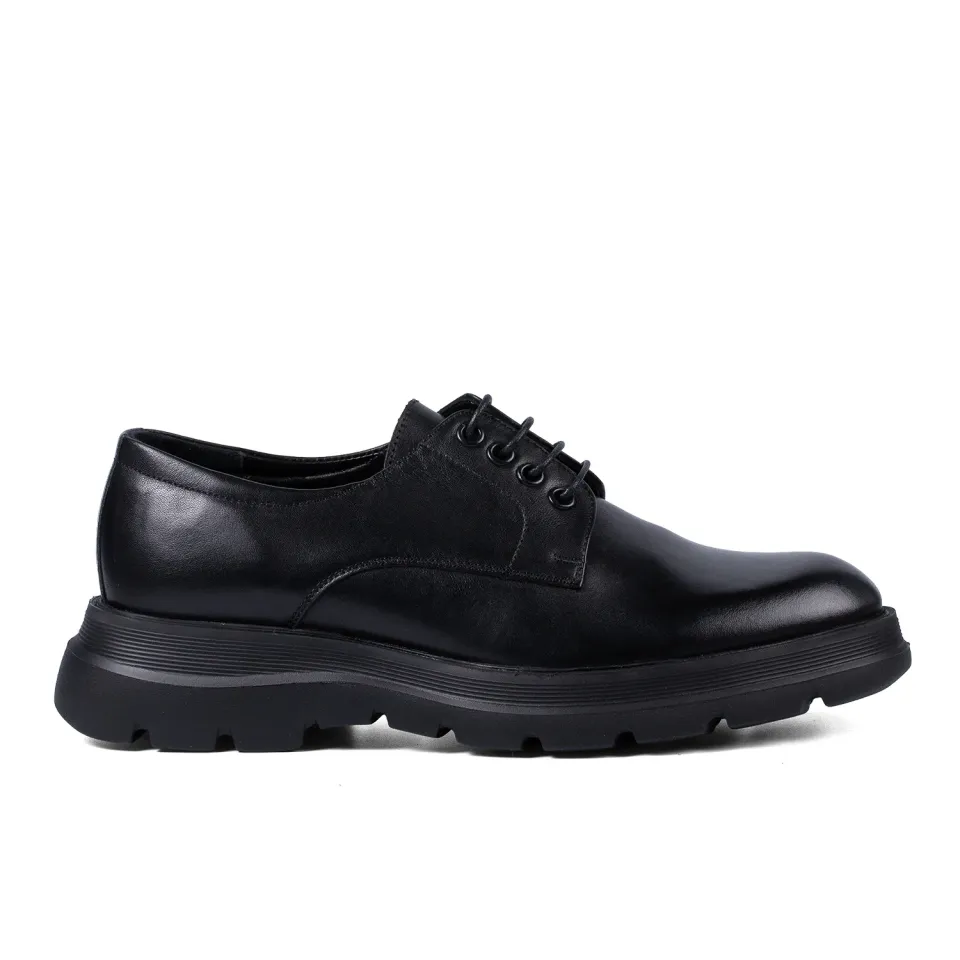 Lucas Shoes Casual 346 1009 pantofi negri piele naturala