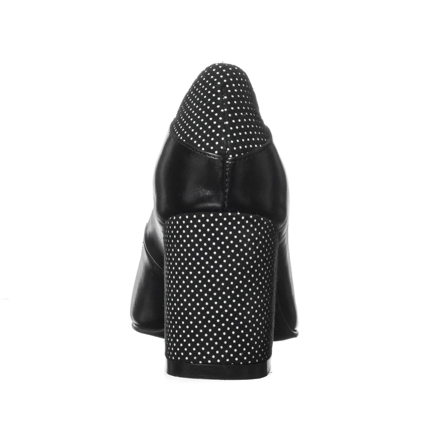 Catinca Shoes R9 NTB pantofi piele negru toc buline
