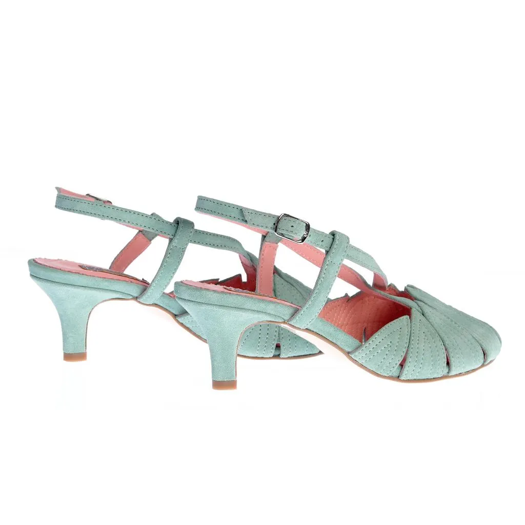 Ana Urbana Shoes Guadalajara sandale verde mentă petală roz