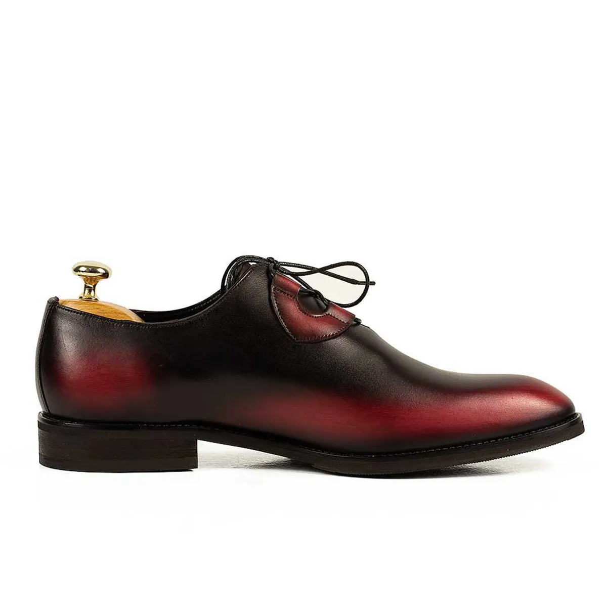 Lucas Shoes Elegant 725 pantofi barbati negru-bordo piele