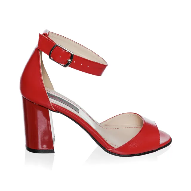 Catinca Shoes D25 R sandale dama piele rosu box