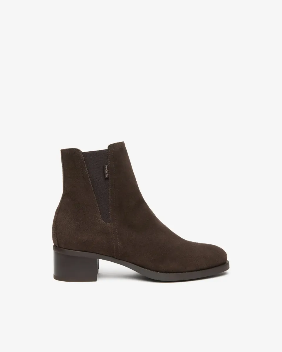 NeroGiardini ghete chelsea damă piele întoarsă toc 4cm