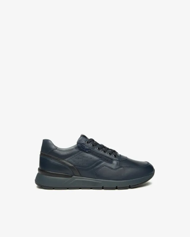Sneakers NeroGiardini barbati piele cu brant Memory