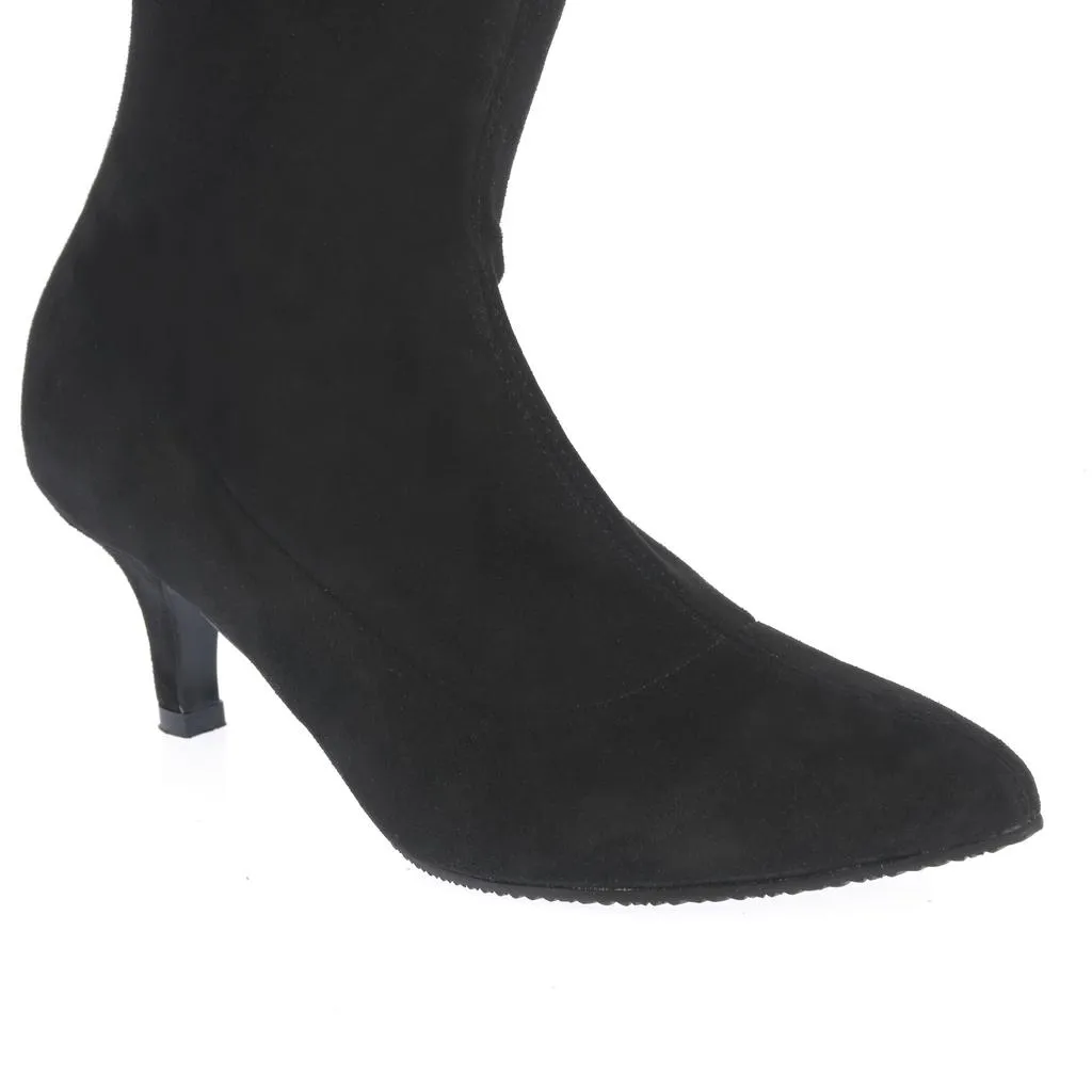Ana Urbana Shoes Monroe cizme negre toc 4 cm