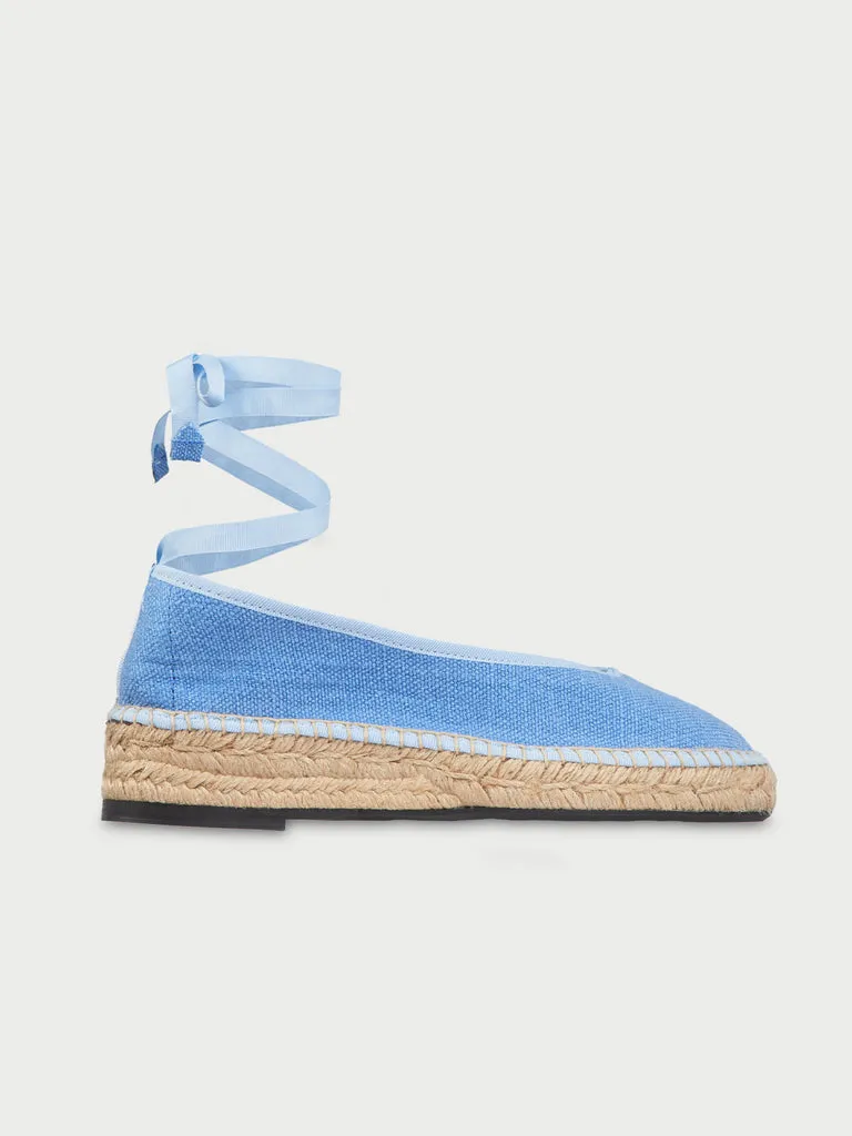 Flagelus Summer Swing balerini in bleu cu siret