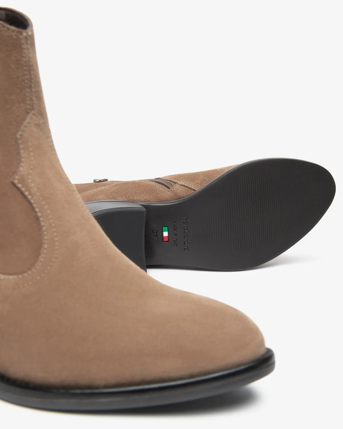 NeroGiardini botine dama piele intoarsa toc western