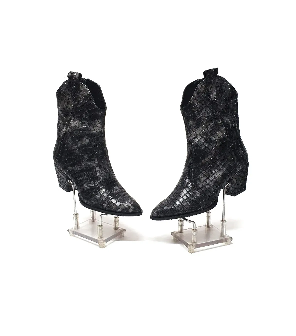 Catinca Shoes SN ciocate dama piele neagră șarpe