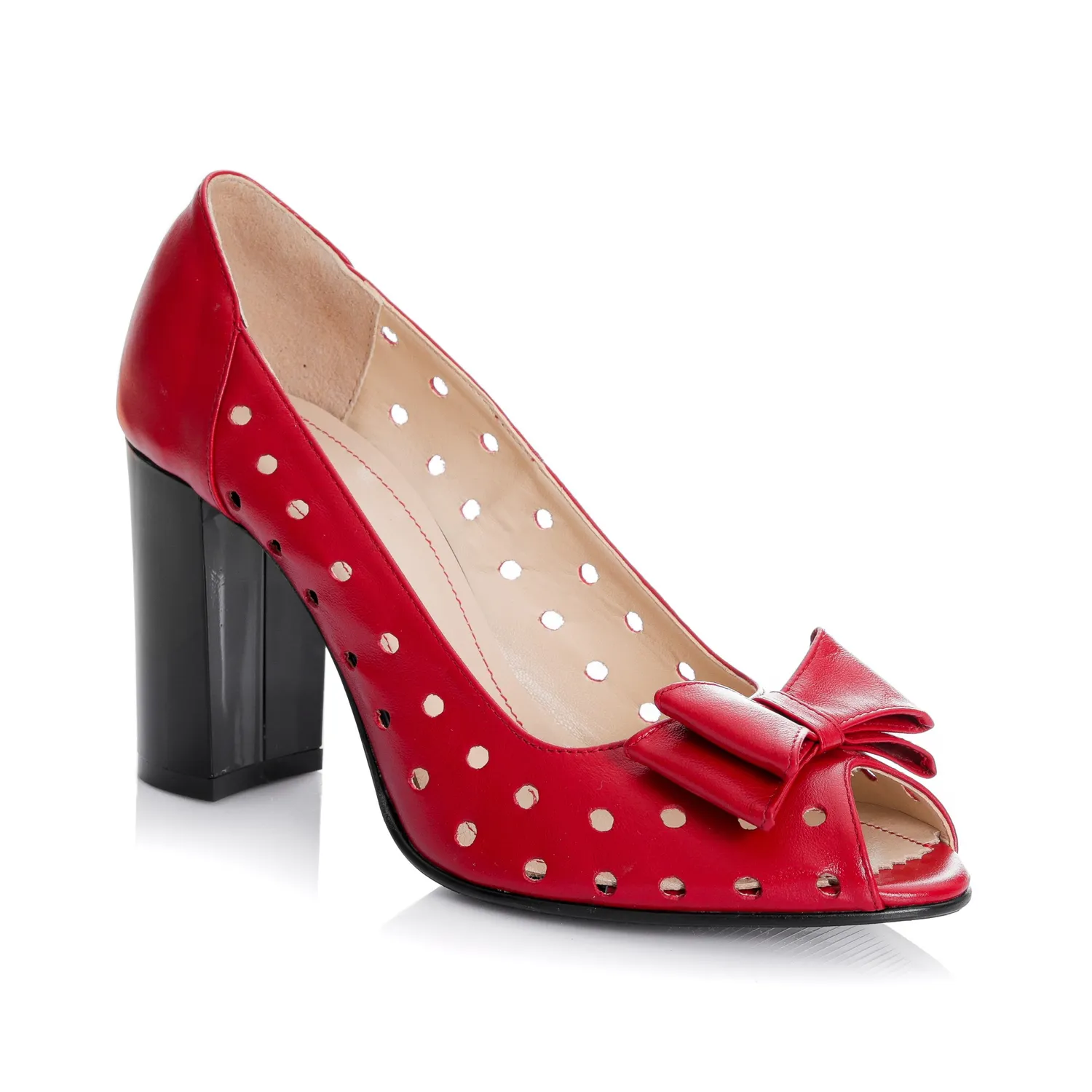 Catinca Shoes F23 RB pantofi dama piele rosu box