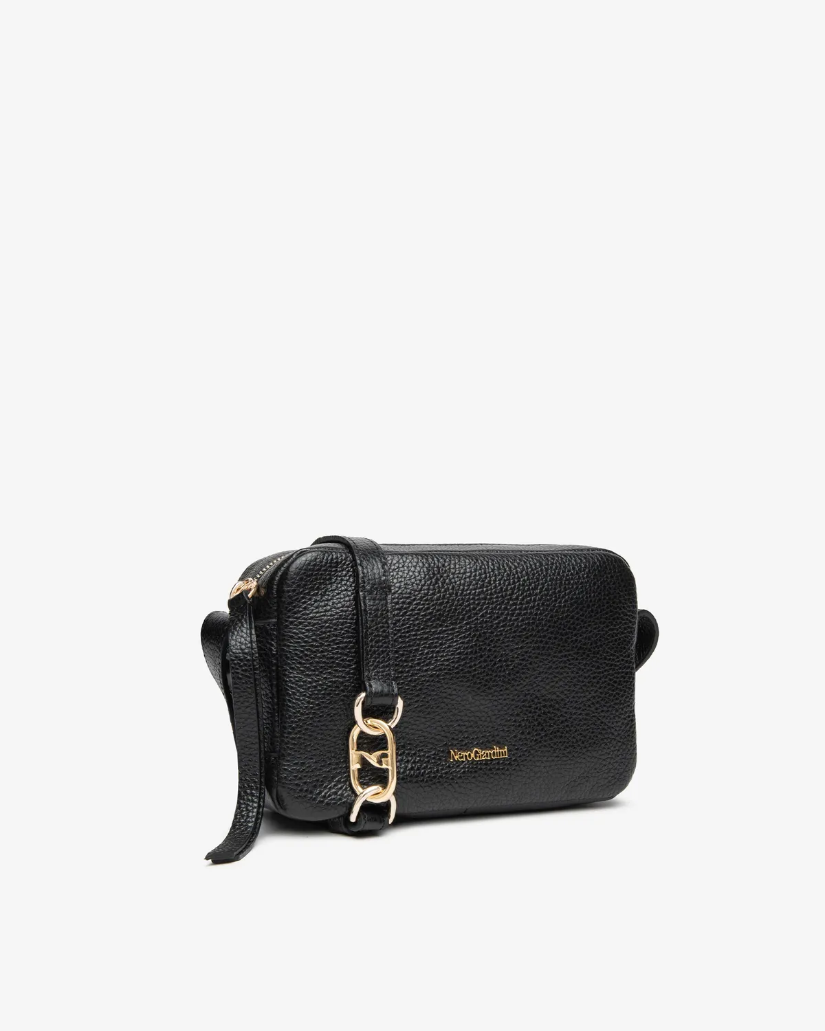 NeroGiardini geanta crossbody piele cu ciucuri