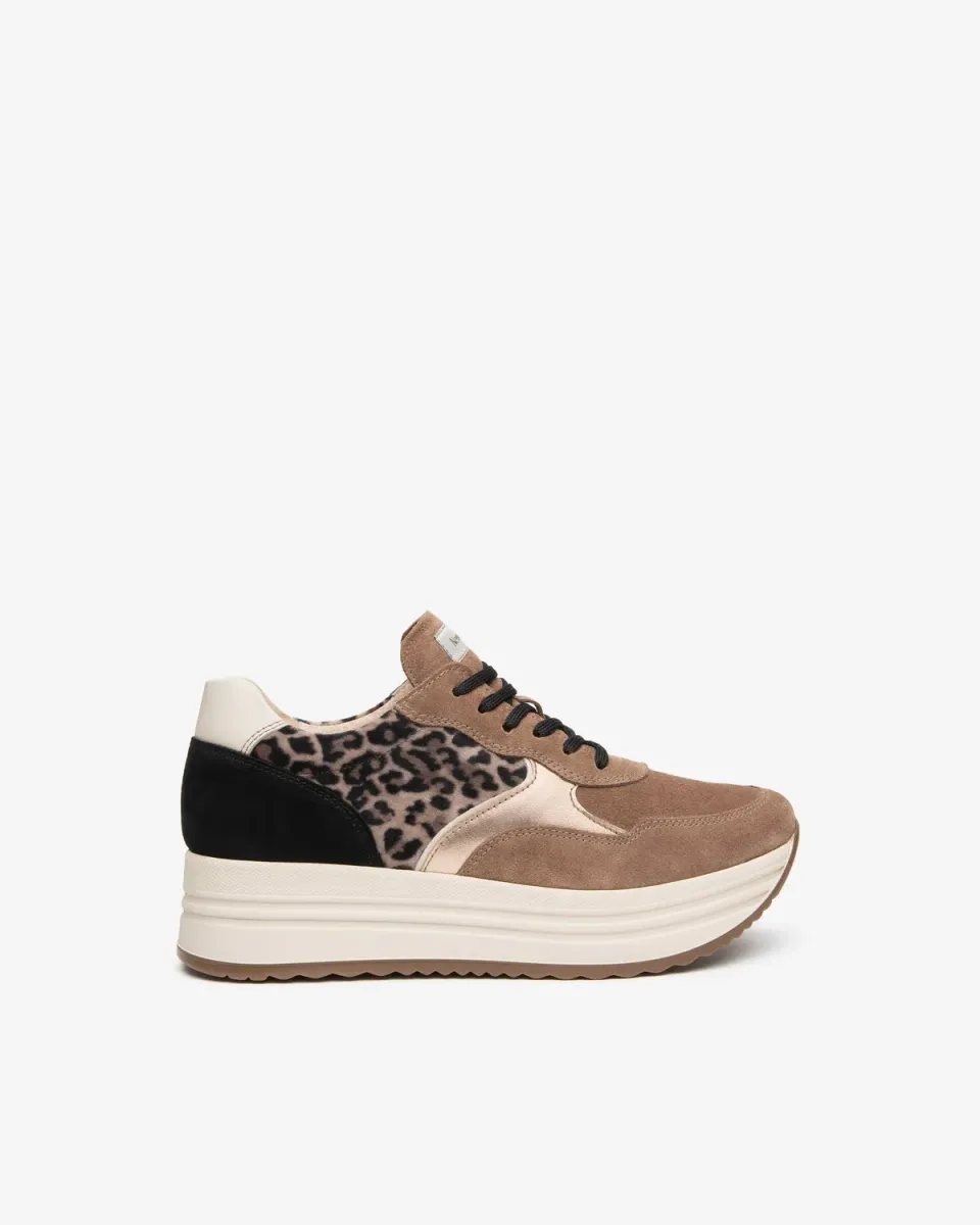 NeroGiardini sneakers dama piele intoarsa platforma 45 mm