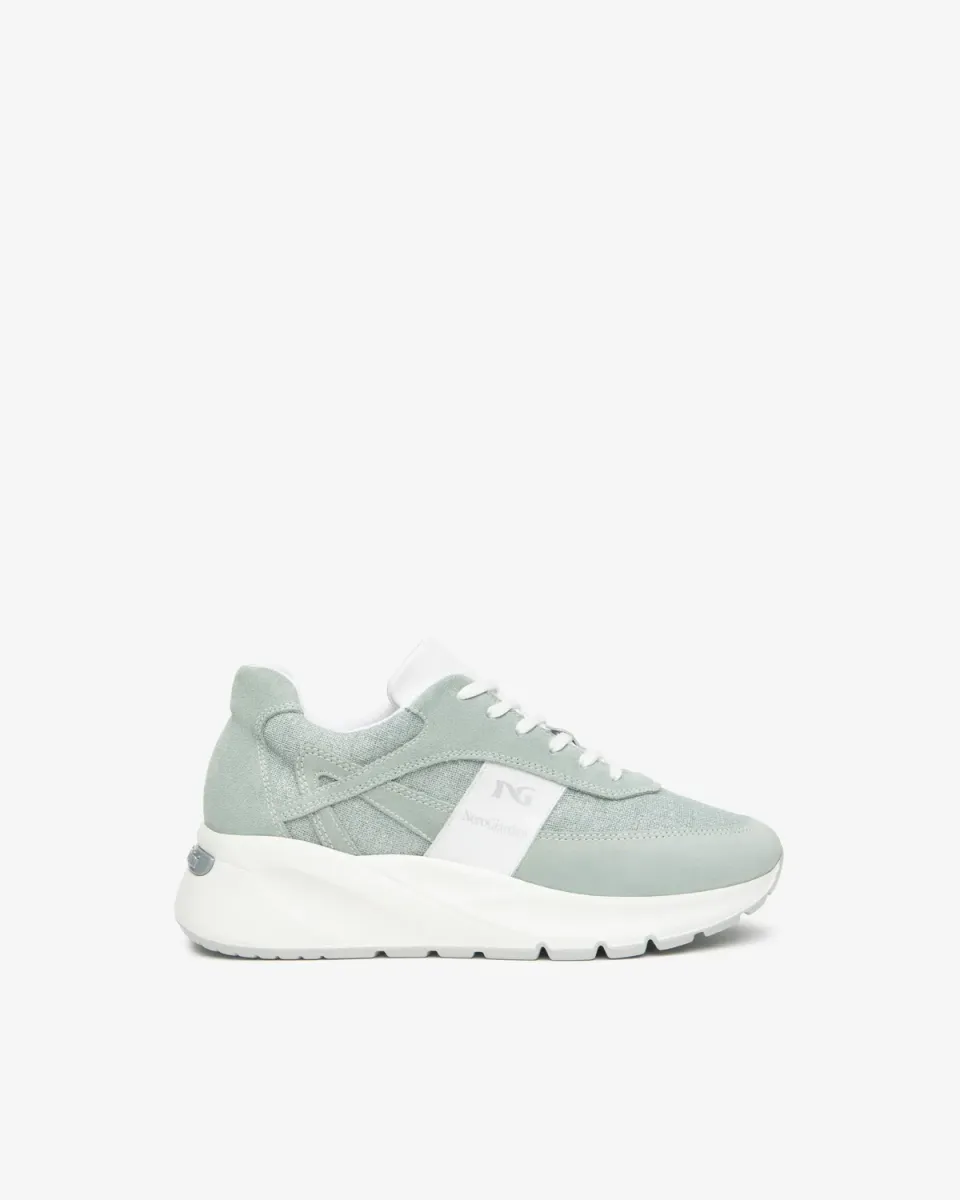 NeroGiardini sneakers dama piele intoarsa cu branț memory