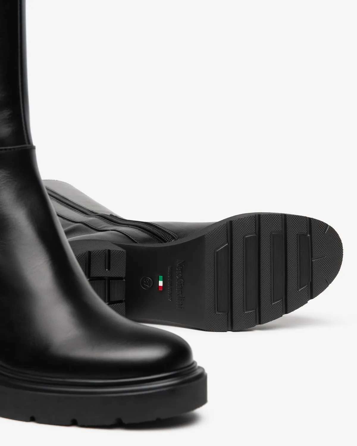 NeroGiardini cizme piele dama toc 8,5 cm fermoar