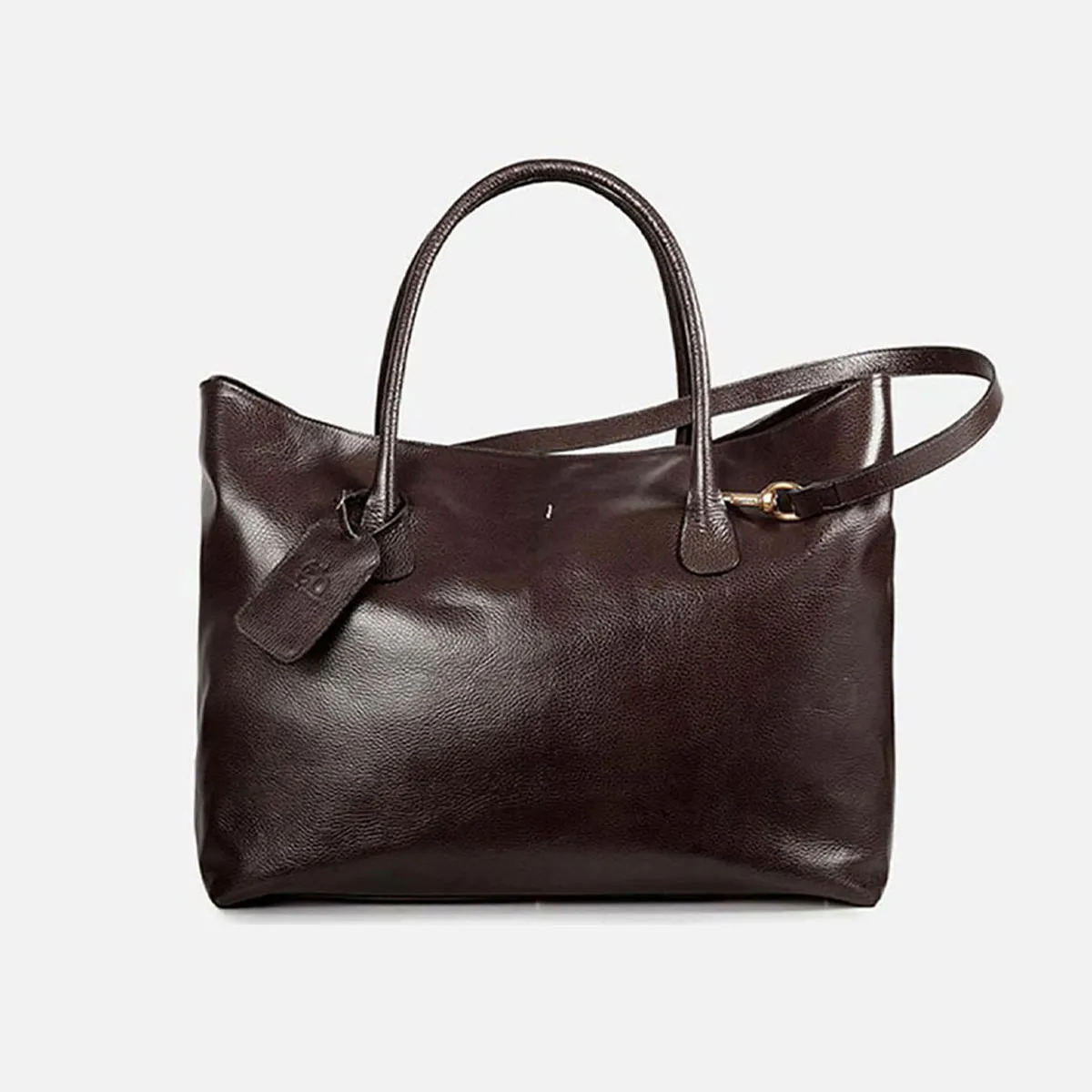 Cecilia Bringheli Lido Dark Brown geanta piele maro