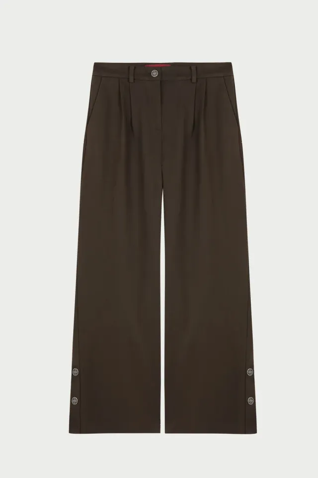 Flagelus Wizard Waltz Brown Pants pantaloni bumbac maro