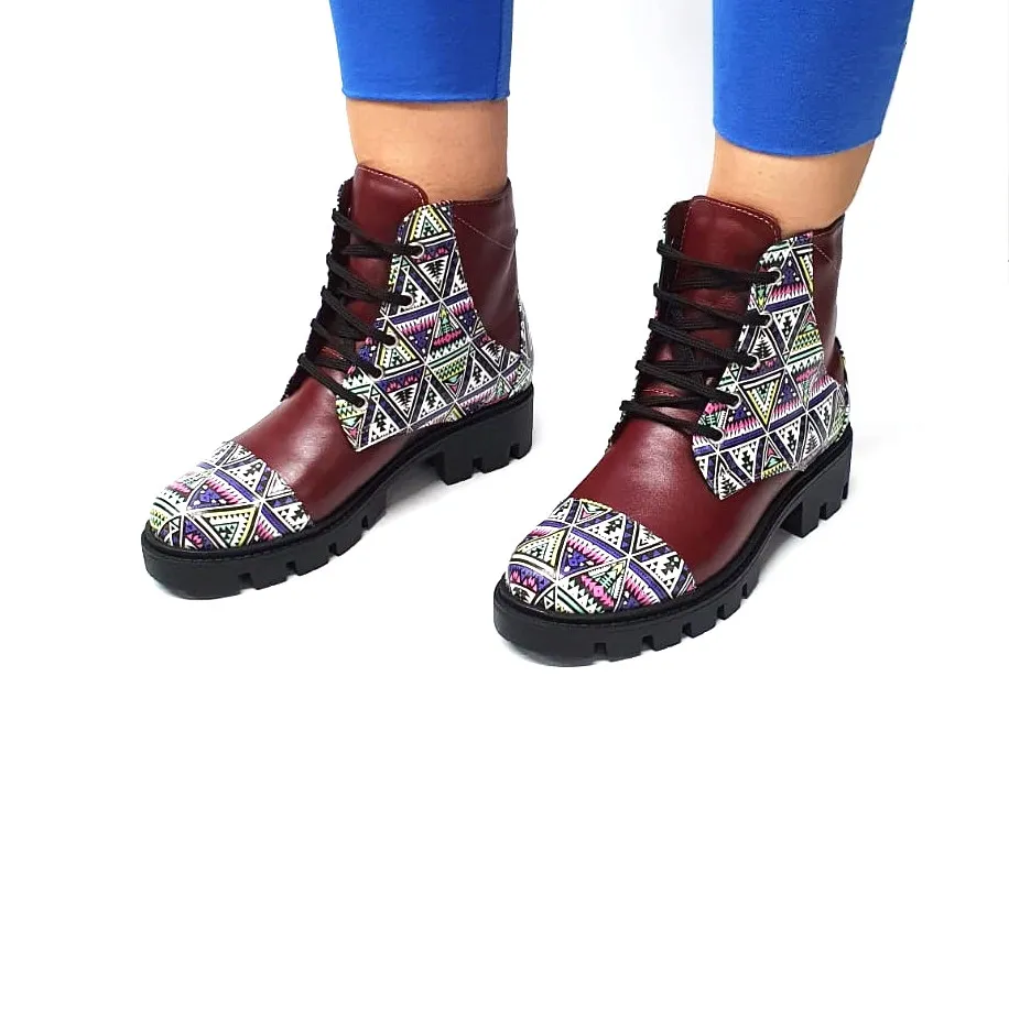 Catinca Shoes BC20 BOBT bocanci piele bordo box