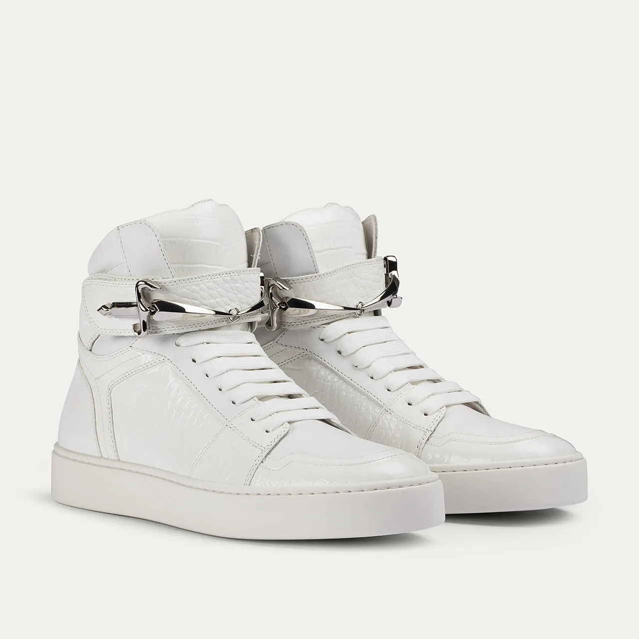 Cesare Paciotti Daggerbit Croc sneakers albi high-top