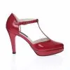 Catinca Shoes D11 RL sandale dama rosu lac piele naturala