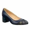 Catinca Shoes A8 BLS pantofi dama bleumarin cu sal piele