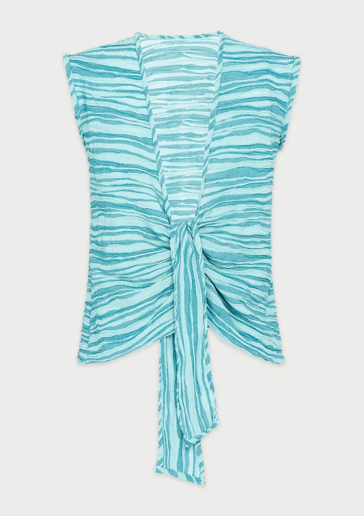 Flagelus Ling Blue Top albastru bumbac