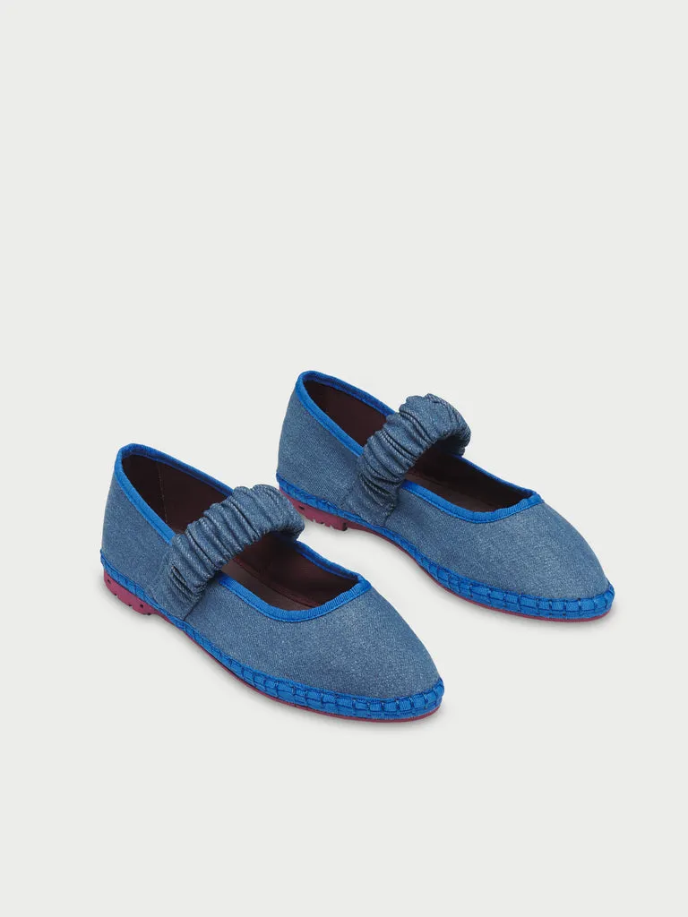 Flagelus Mafalda Soshi balerini denim albastru