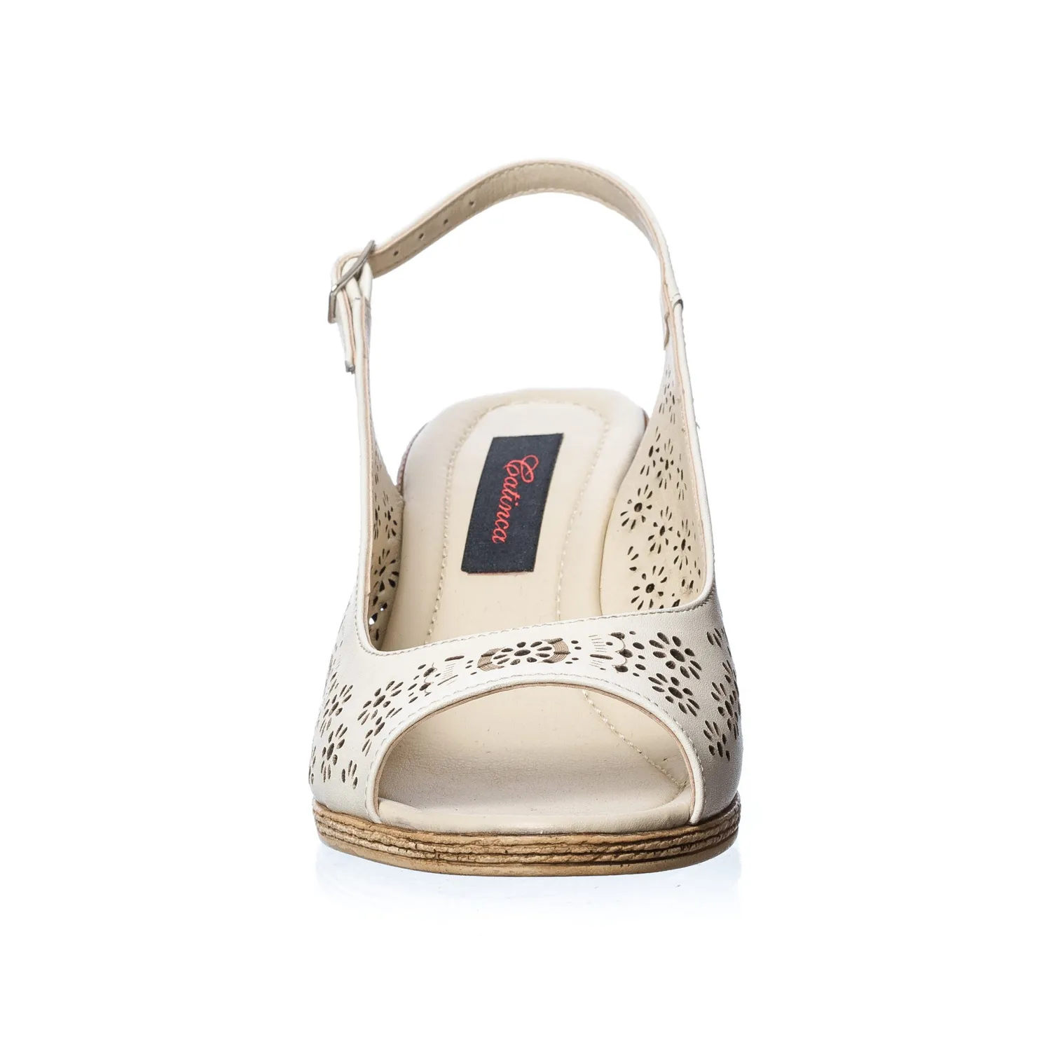 Catinca Shoes P28 B sandale dama bej piele naturala