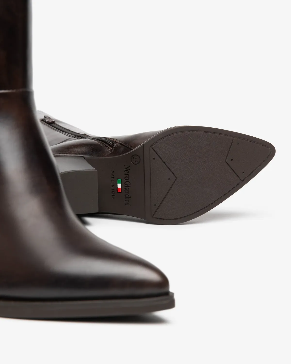 NeroGiardini cizme dama piele texane toc 80mm