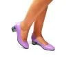 Catinca Shoes A6 LT pantofi dama piele lila triunghiuri