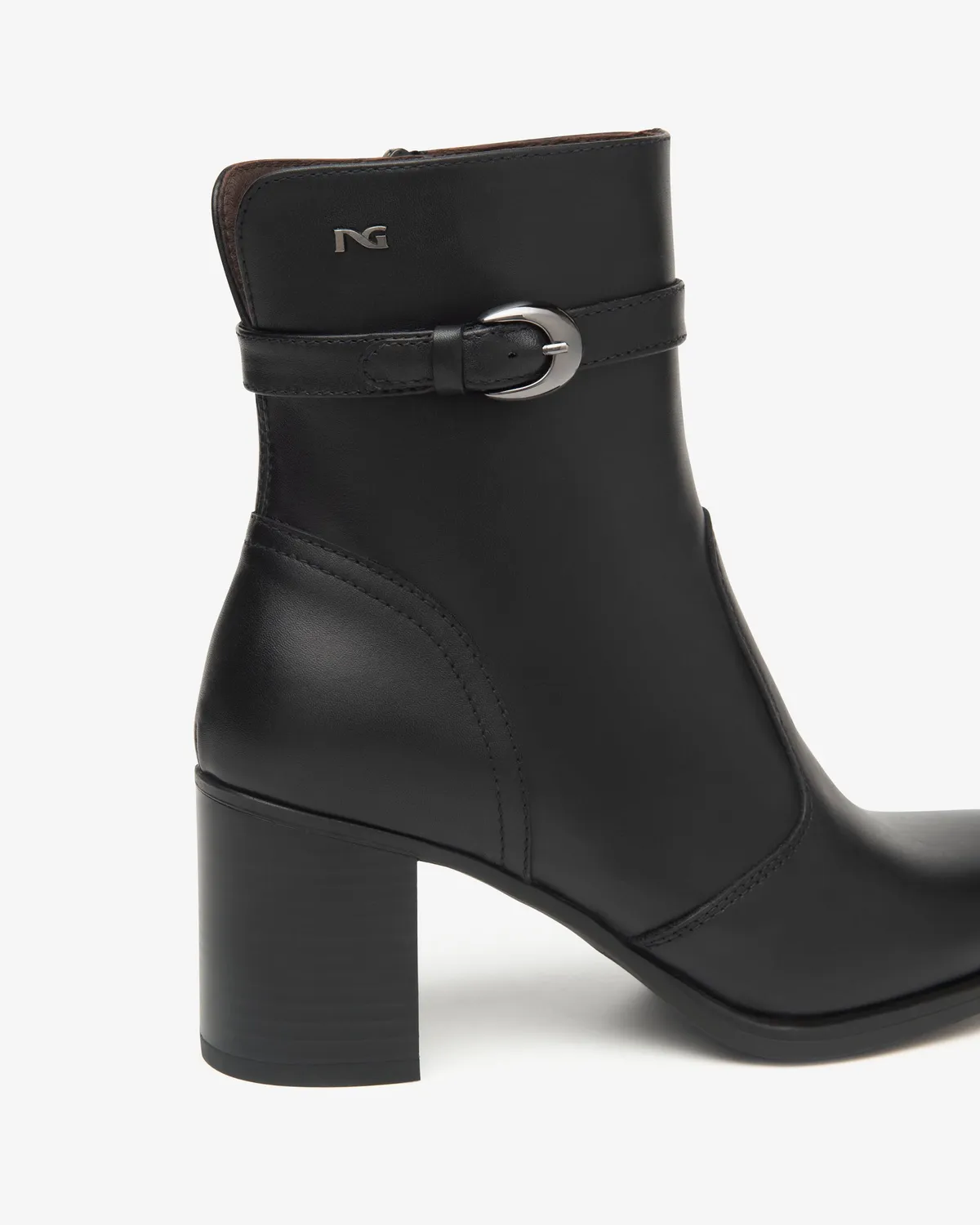 Botine NeroGiardini dama piele naturala negre