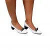 Catinca Shoes A11 ASB pantofi dama alb sidef piele