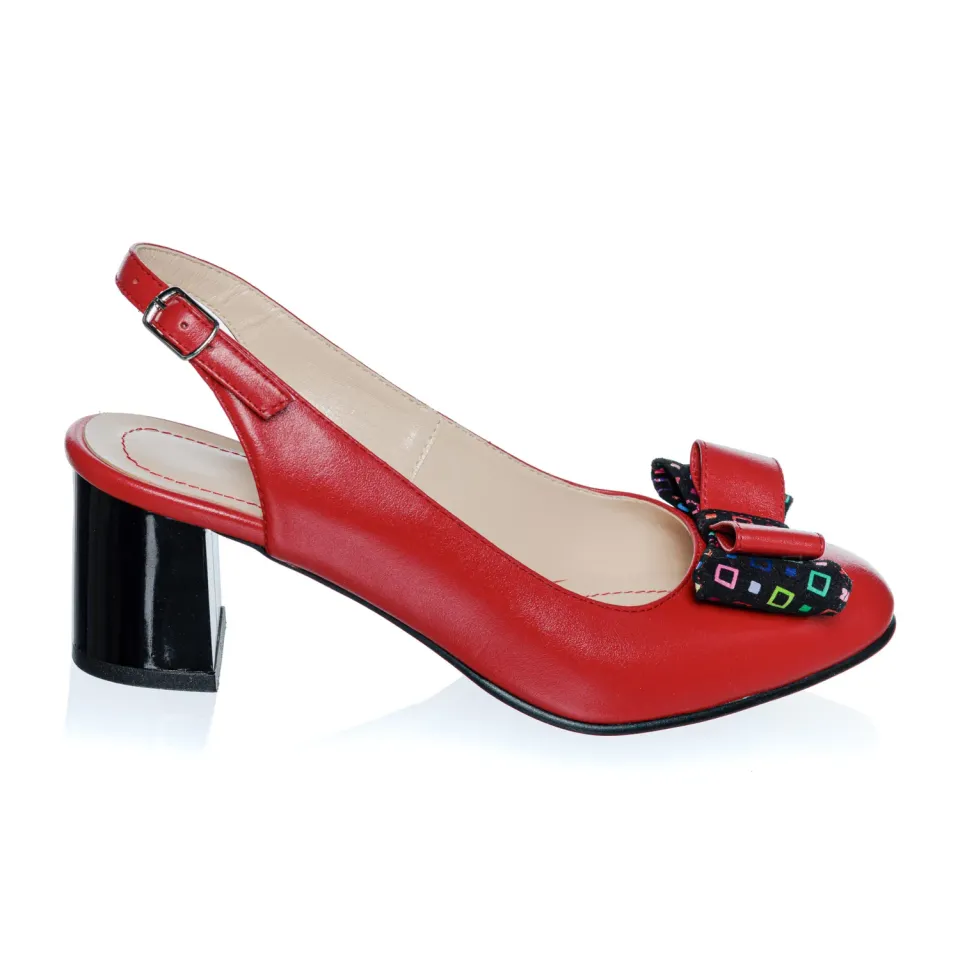 Catinca Shoes D39 RBPC sandale damă piele roșu box