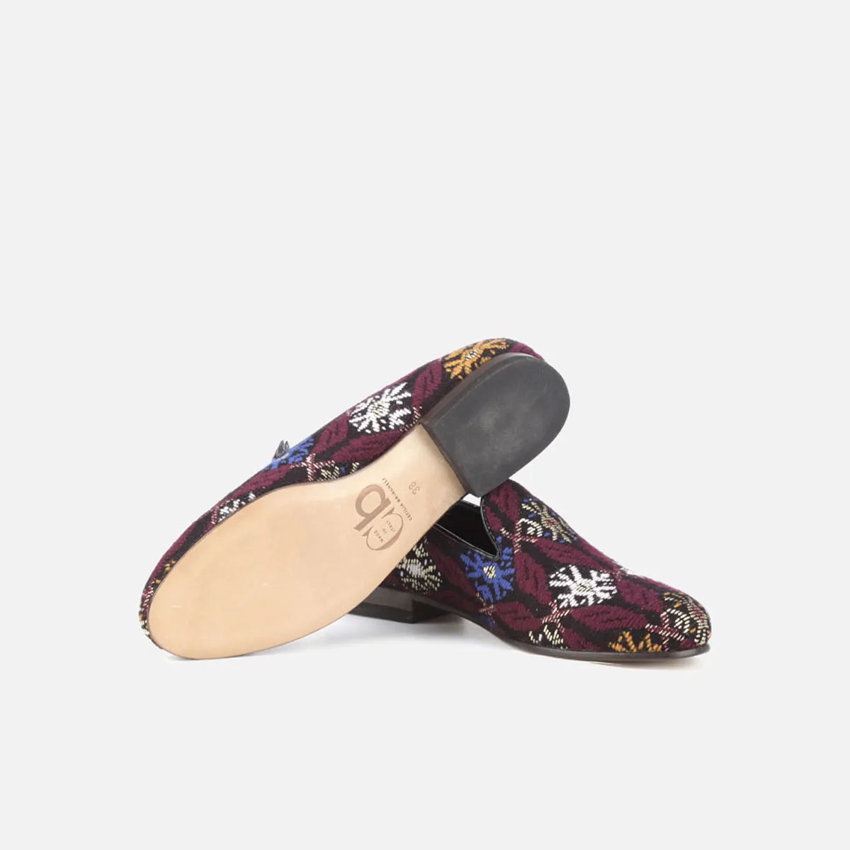 Cecilia Bringheli Positano pantofi slip-on textil ikat