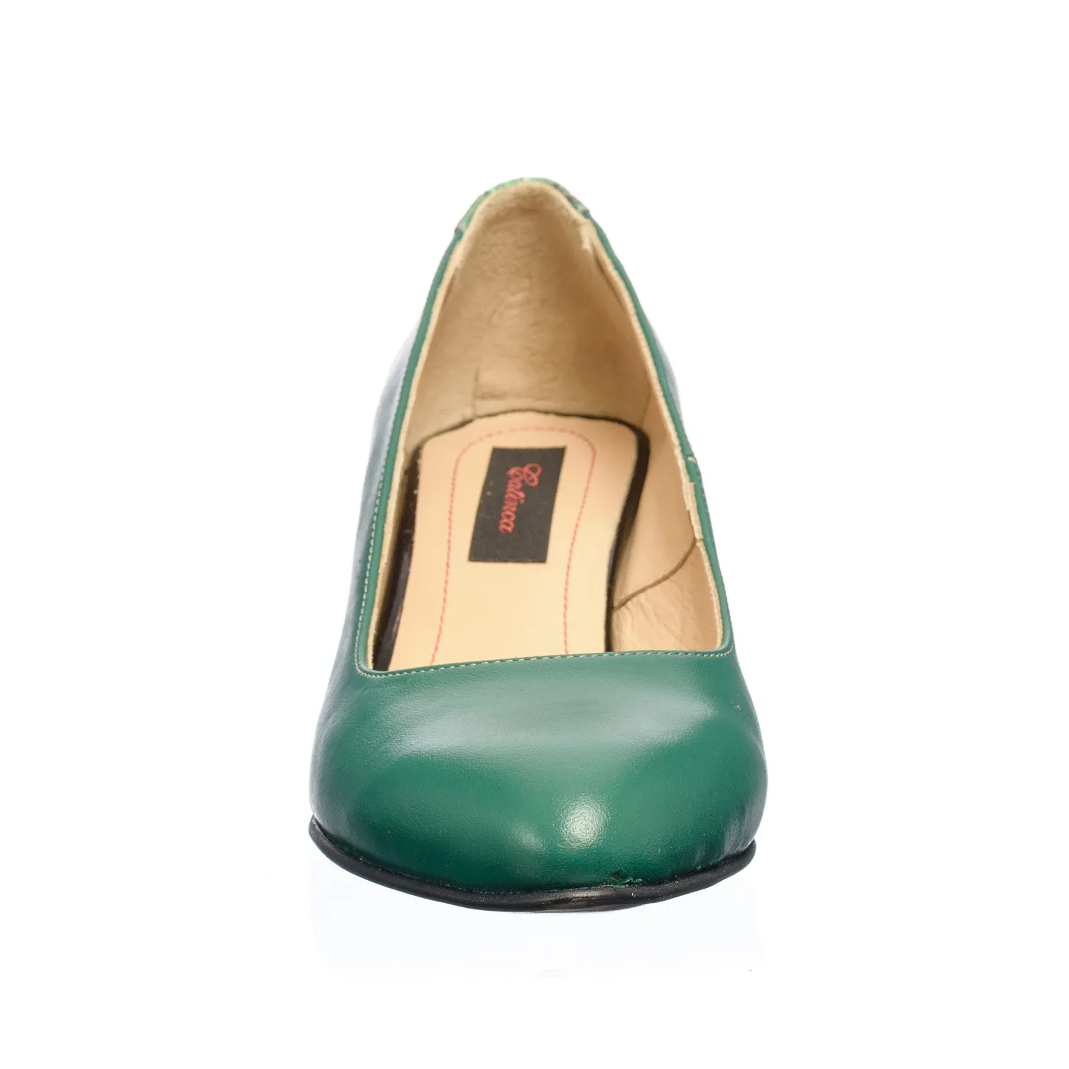 Catinca Shoes A4 VSV pantofi dama verde sarpe piele