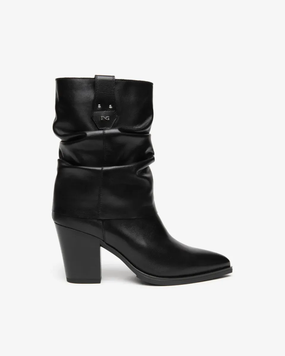 NeroGiardini cizme western dama piele toc 80 mm