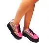Catinca Shoes X3 RP3D pantofi piele naturala roz patratele 3D