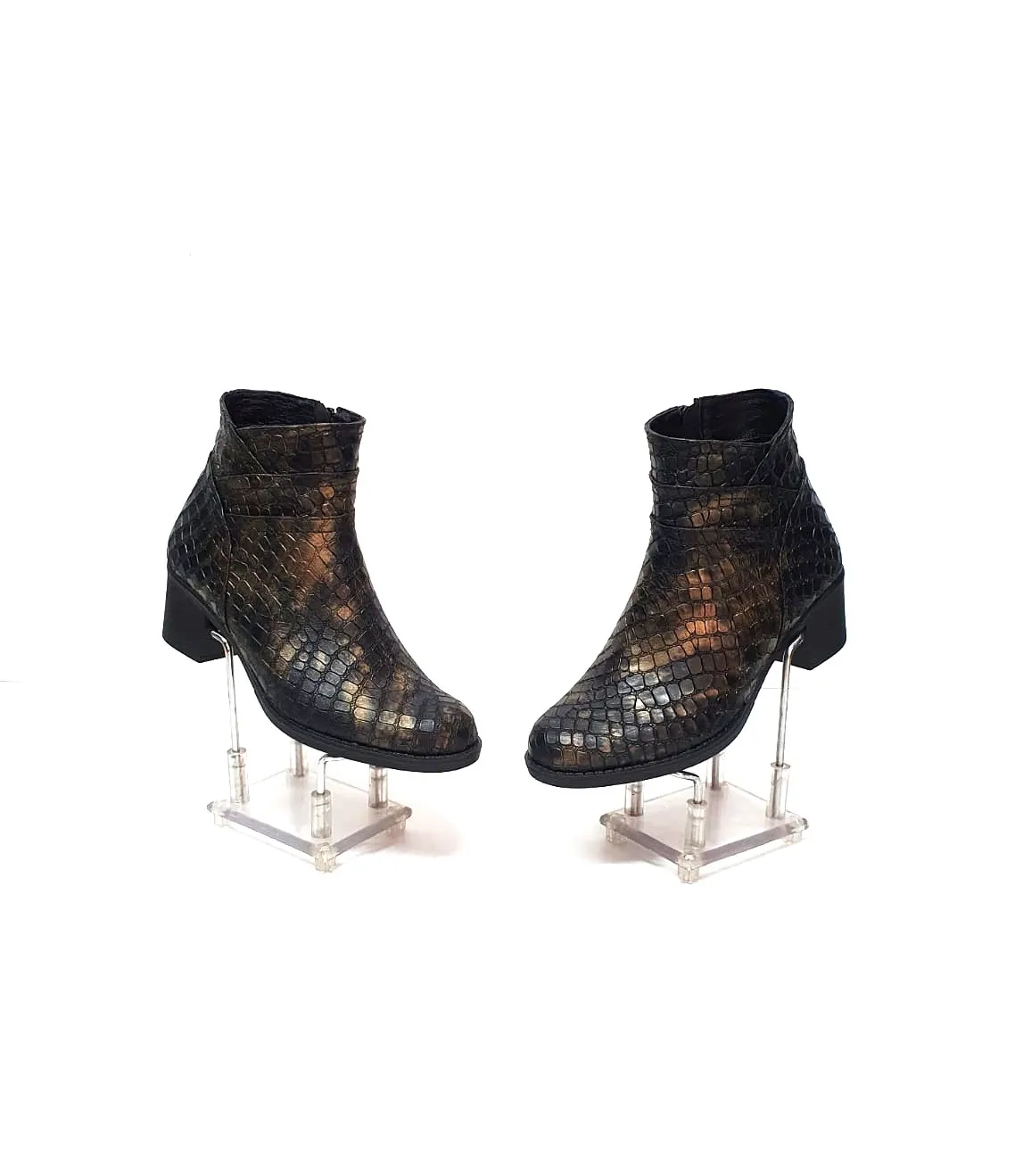 Catinca Shoes GX42 SM ghete dama piele sarpe maro
