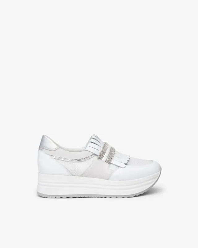 NeroGiardini sneakers piele dama cu branț DryGo